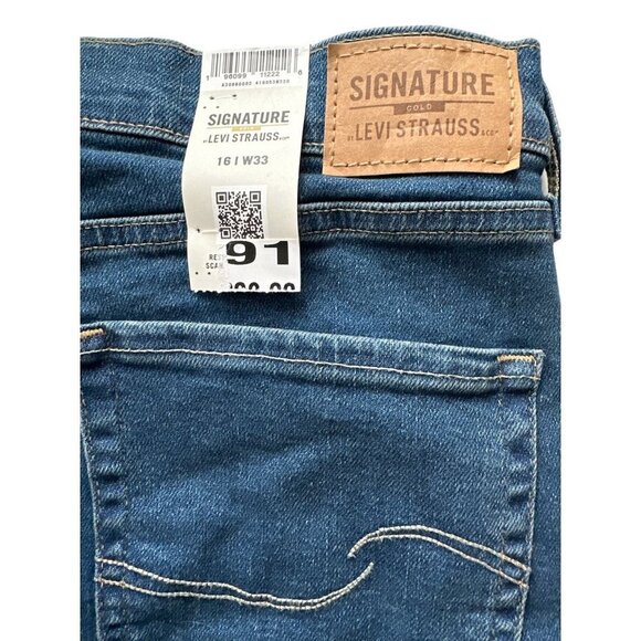 NWT Levi’s Mom Jeans 90’s Dark Denim Holes Rips Wide Legs Size 16 - Picture 5 of 6